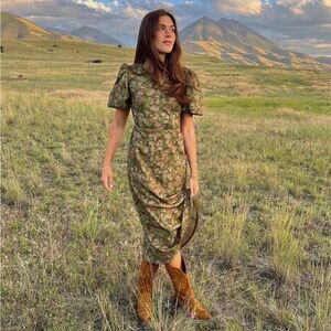 Constance Dress in Foliage M Hill House